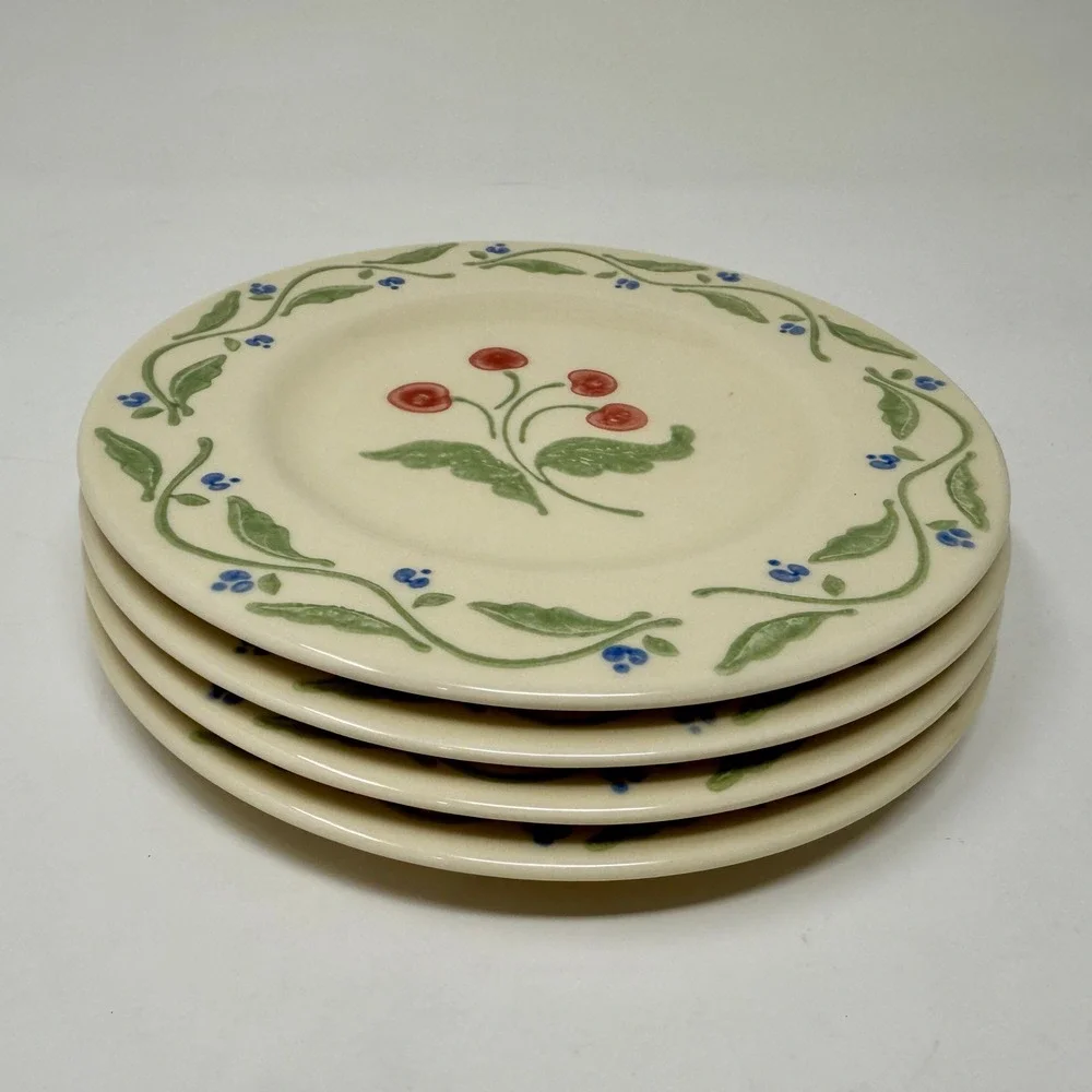 Pfaltzgraff Heirloom Dessert Plates Set of 4 CherryFloral 8
